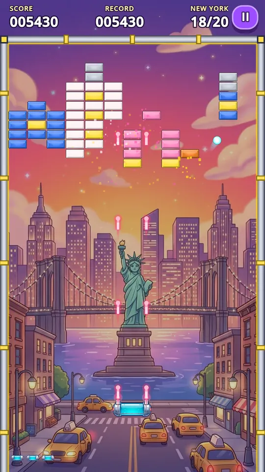 Nivel de Nueva York con rascacielos y láser