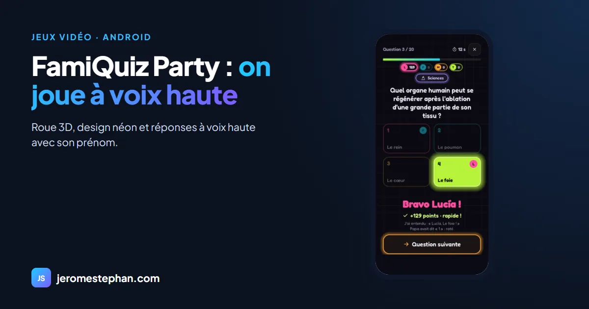 FamiQuiz Party : le quiz qui se joue à voix haute