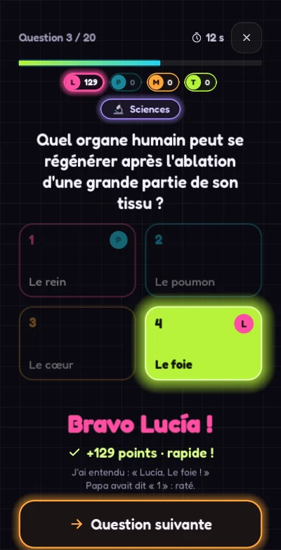 Capture de FamiQuiz Party: la réponse à voix haute