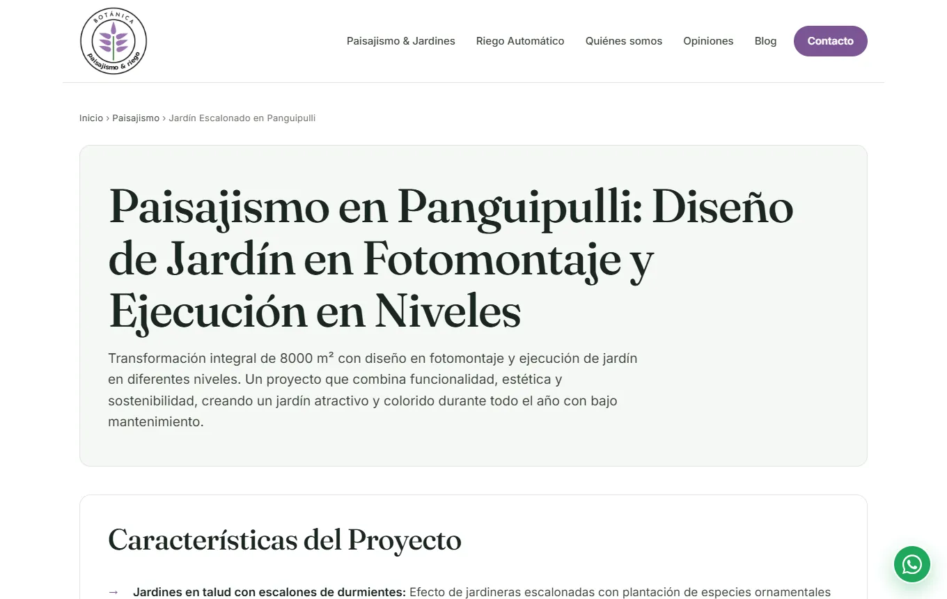 Projet de paysagisme à Panguipulli