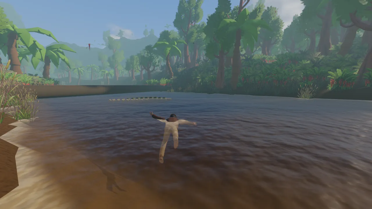 An anaconda in the creek