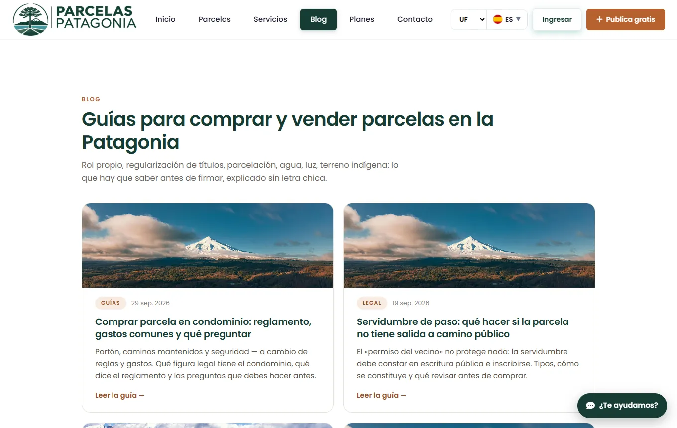 Blog de guías para comprar parcelas