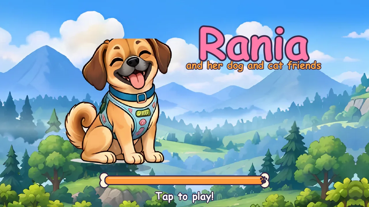 Rania start screen with the loading bar