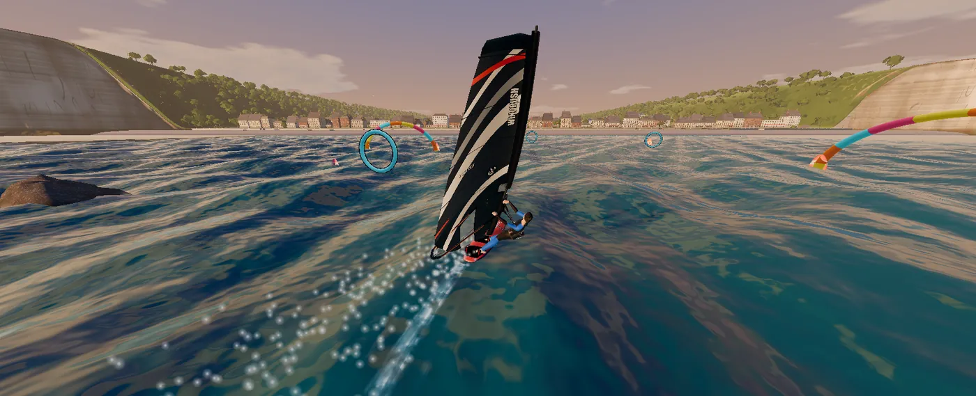 WindRush : slalom à Étretat au coucher du soleil