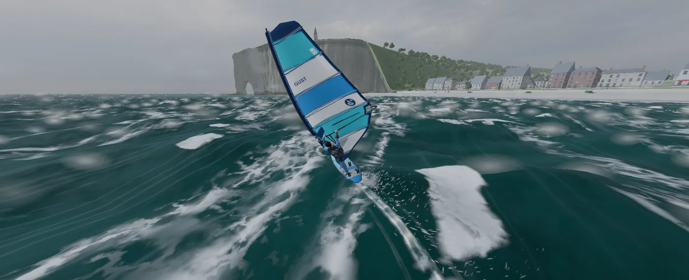 WindRush : windsurf dans la tempête à Étretat