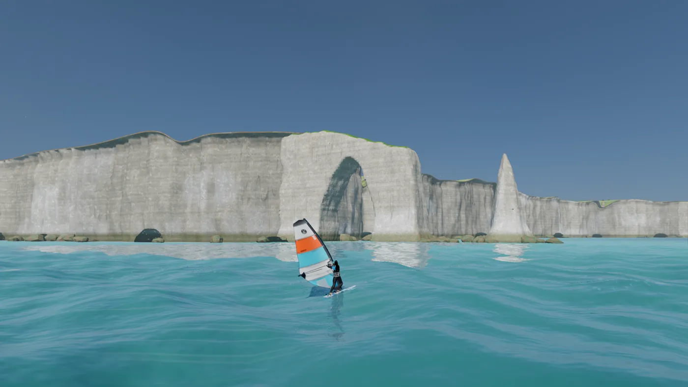 WindRush: windsurfing below the Étretat cliffs