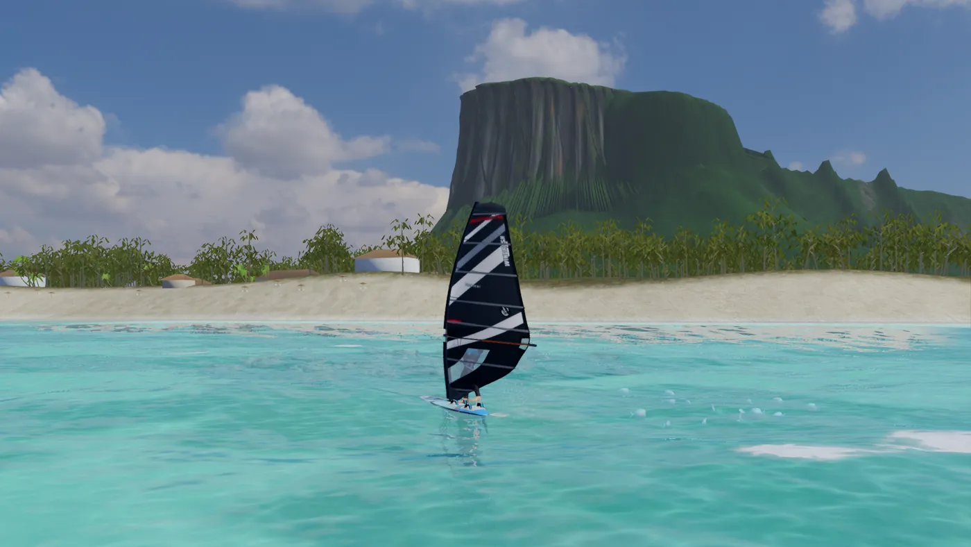 WindRush: windsurfing on the turquoise lagoon below Le Morne
