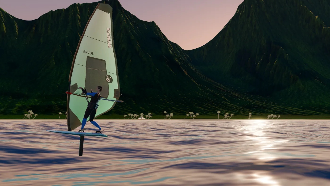 WindRush&nbsp;: windfoil qui vole au-dessus de l'eau