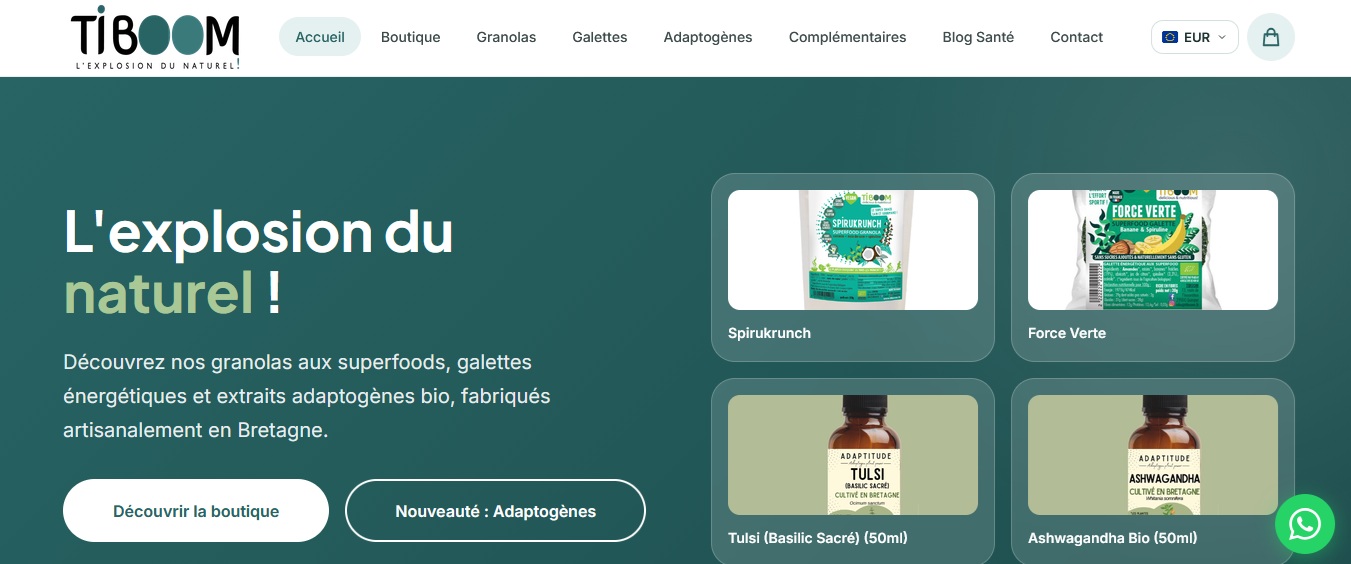 Tiboom - .NET, Productos Naturales, E-commerce
